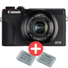 Cargar imagen en el visor de la galería, Canon PowerShot G7 X Mark III, negro, con batería de repuesto