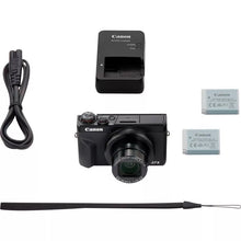 Cargar imagen en el visor de la galería, Canon PowerShot G7 X Mark III, negro, con batería de repuesto